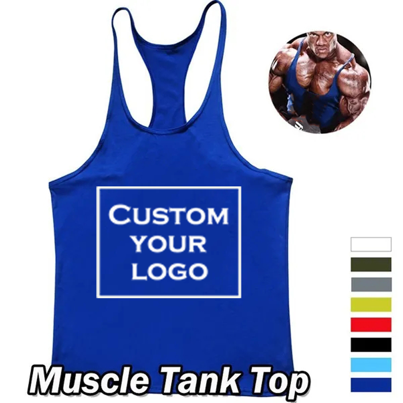 Tank Top Muscle - เสื้อกล้ามออกกำลังกายเสื้อกล้ามฟิตเนสของผู้ชายแบบทำมือเสื้อกล้ามฝึกกล้ามเนื้อเสื้อกล้ามพิมพ์ลายเสื้อกล้ามสายรัดไหล่บาง