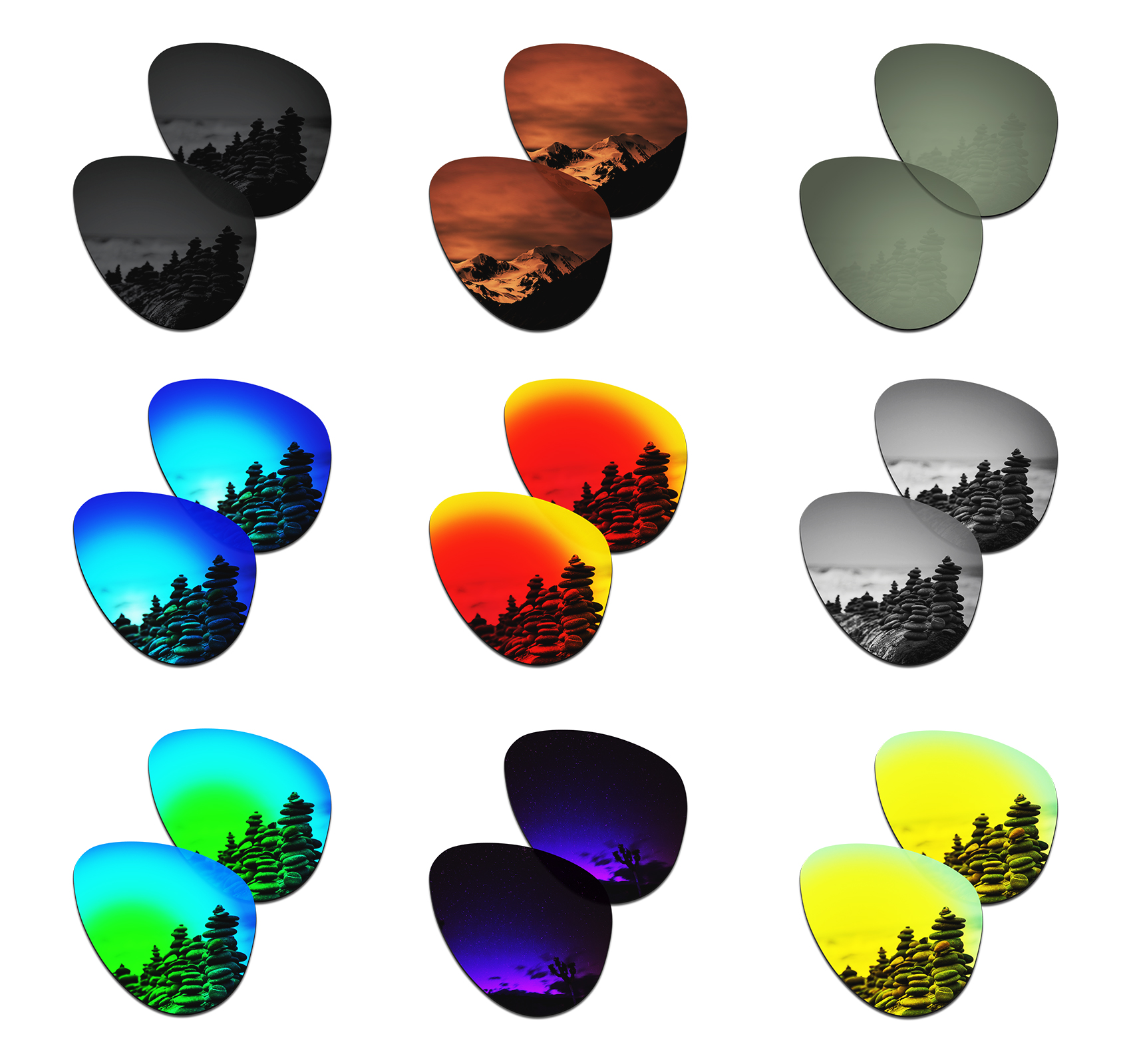 Sunglasses Aviator Polarized - เลนส์เปลี่ยนเลนส์โพลาไรซ์ SmartVLT เข้ากันได้กับแว่นกันแดด RayBan RB3044-52 Aviator