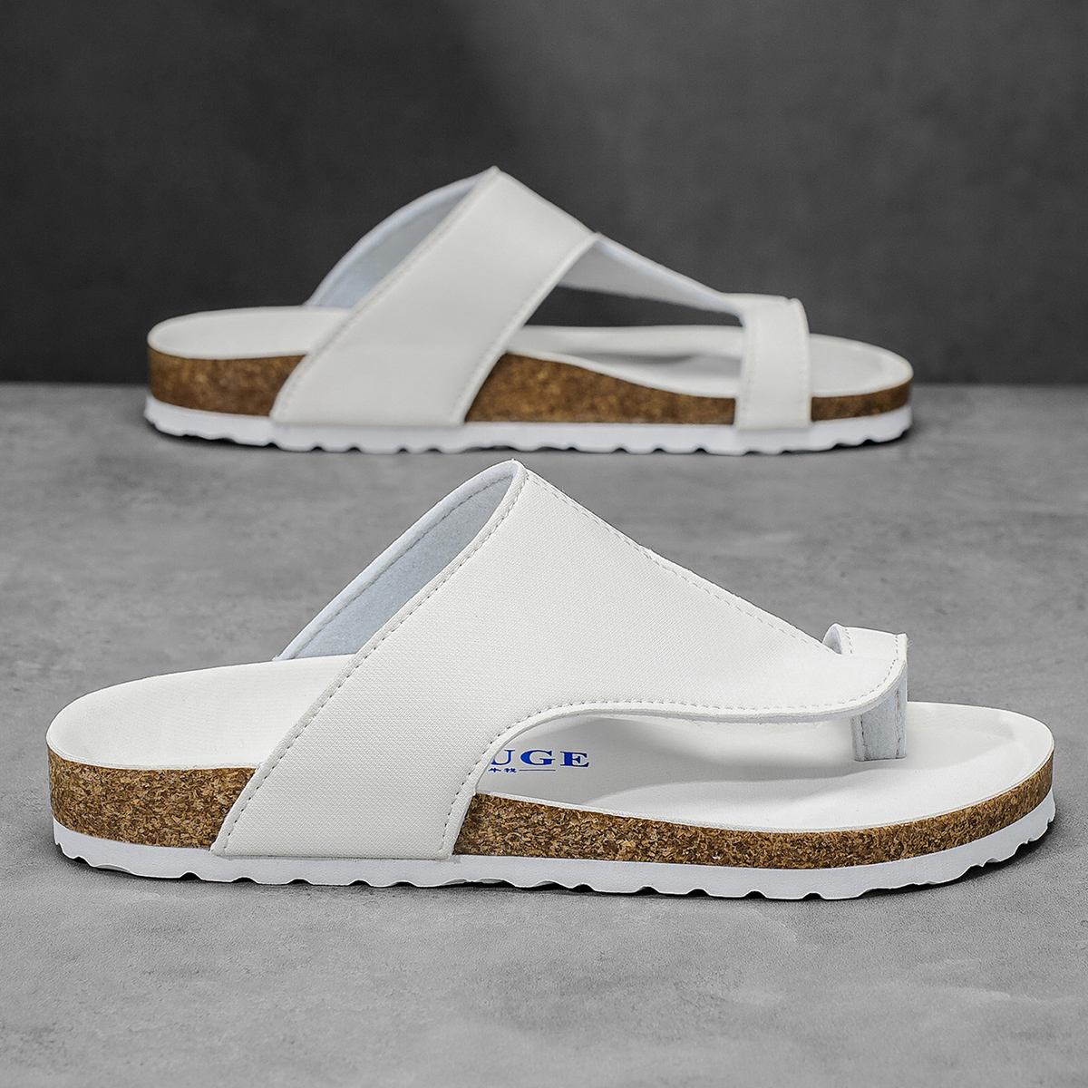 Flip Flop Leather Men - ขนาดใหญ่ 48 49 รองเท้าแตะ Cork ผู้ชายผู้หญิงฤดูร้อน