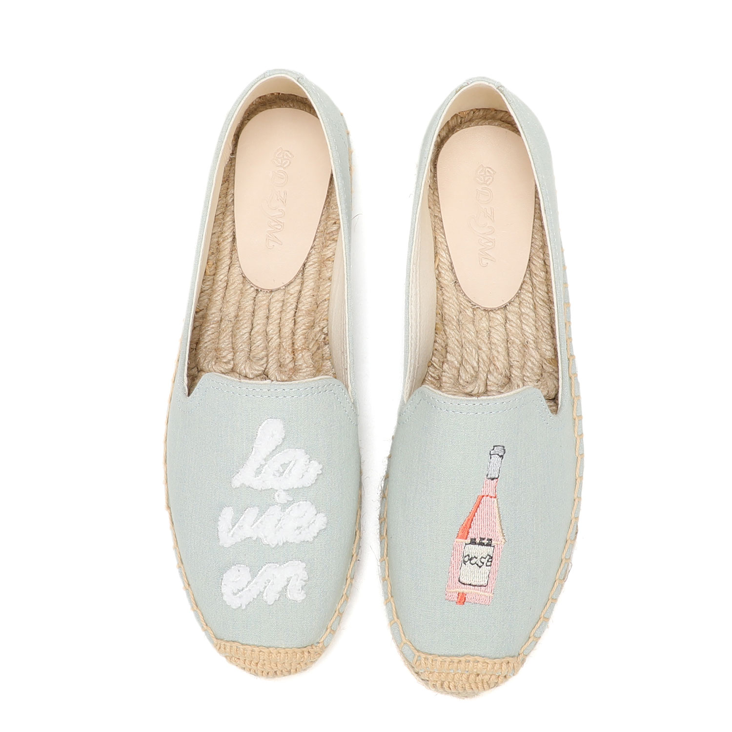 Espadrille Slip On - Espadrilles รองเท้าสำหรับผู้หญิงทำงาน, รองเท้าสำนักงานพื้นแบน gratis ongkir แฟชั่นสำหรับผู้หญิงป่าน