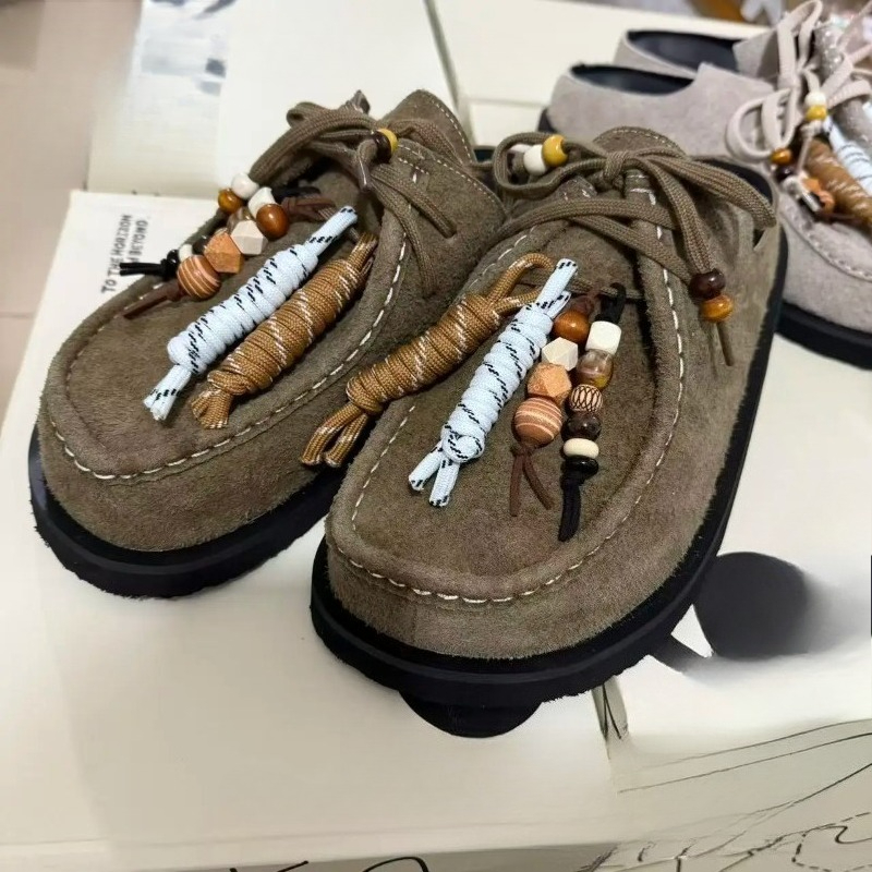 Flip Flop Leather Men - รองเท้าแตะหนังวัวแบบสวมสำหรับผู้หญิงและผู้ชาย รองเท้าสลิปออนแบบสวมสำหรับฤดูร้อน รองเท้าส้นเตี้ยแบบสวมสำหรับผู้ชาย รองเท้าแบบผูกเชือกนุ่มสบาย