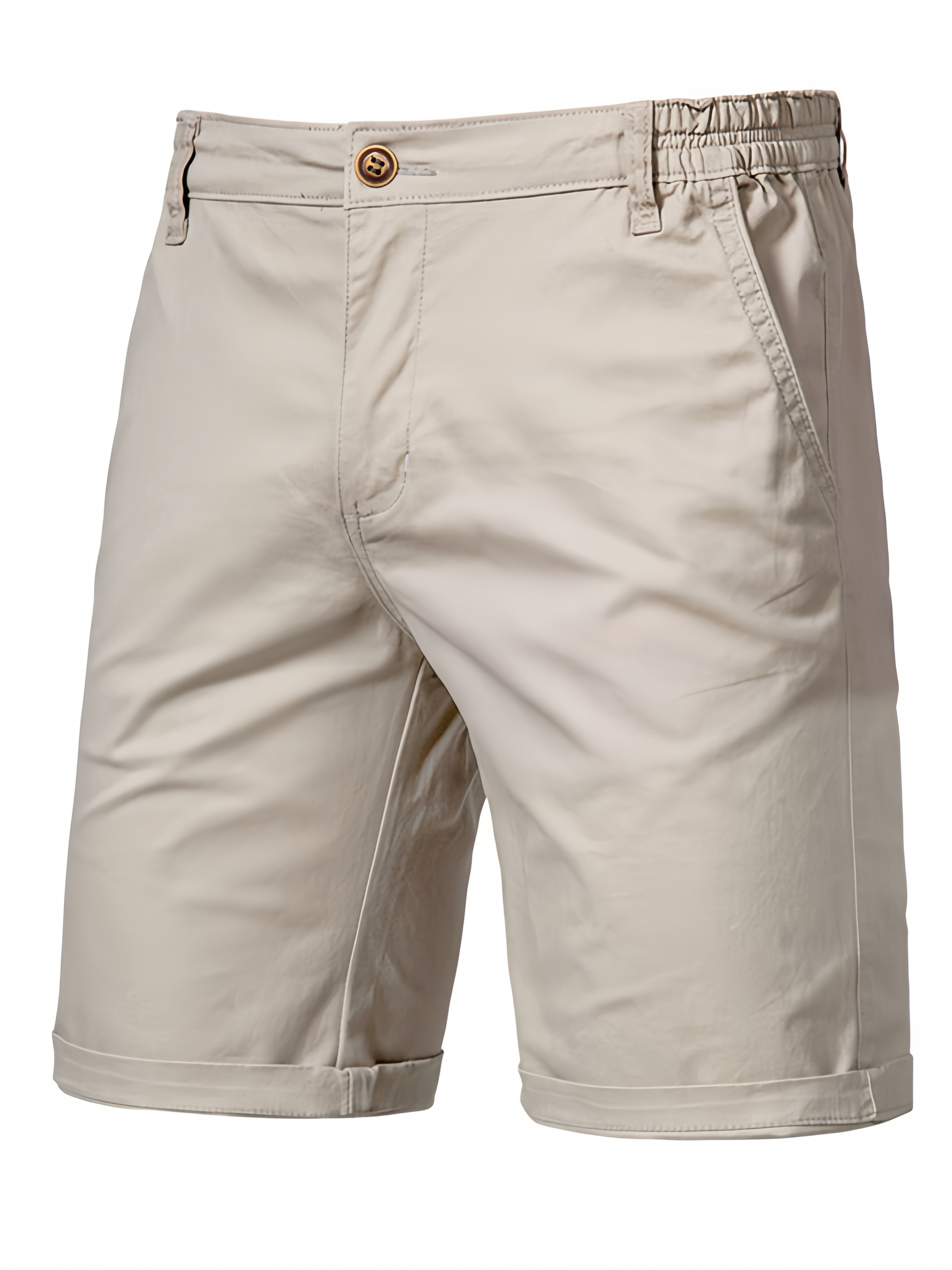 Shorts Chino Slim - กางเกงขาสั้นผ้าฝ้ายลำลองสำหรับผู้ชาย ทรงสลิมฟิต ความยาวห้าส่วน ไซส์ใหญ่ สีสันหลากหลาย แฟชั่นผู้ชาย