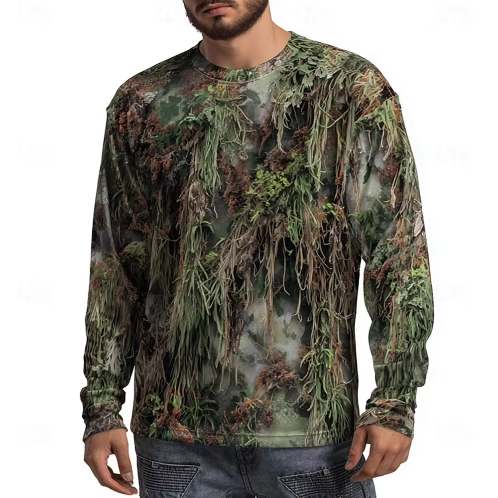 เสื้อเชิ้ตแขนยาวลายพรางสัตว์สำ - Tee Graphic Print บทวิจารณ์และราคา