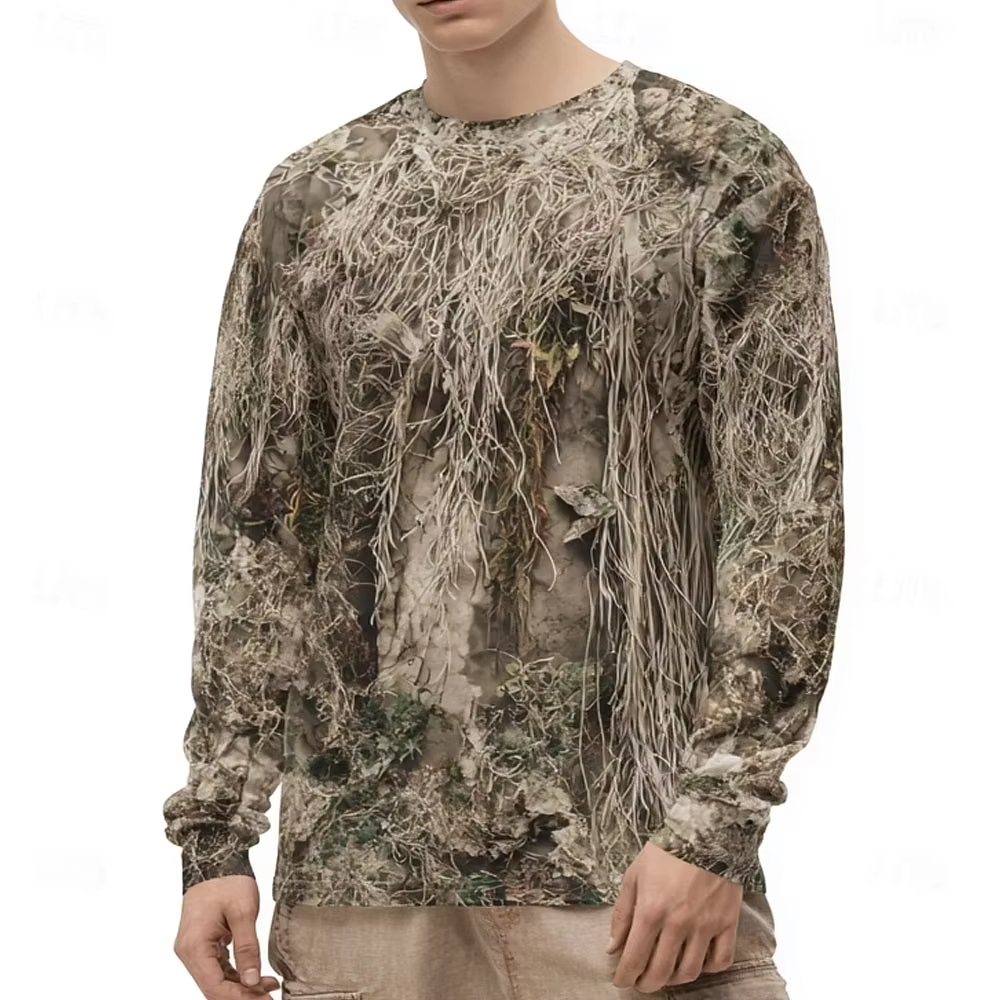 เสื้อเชิ้ตแขนยาวลายพรางสัตว์สำ - Tee Graphic Print บทวิจารณ์และราคา