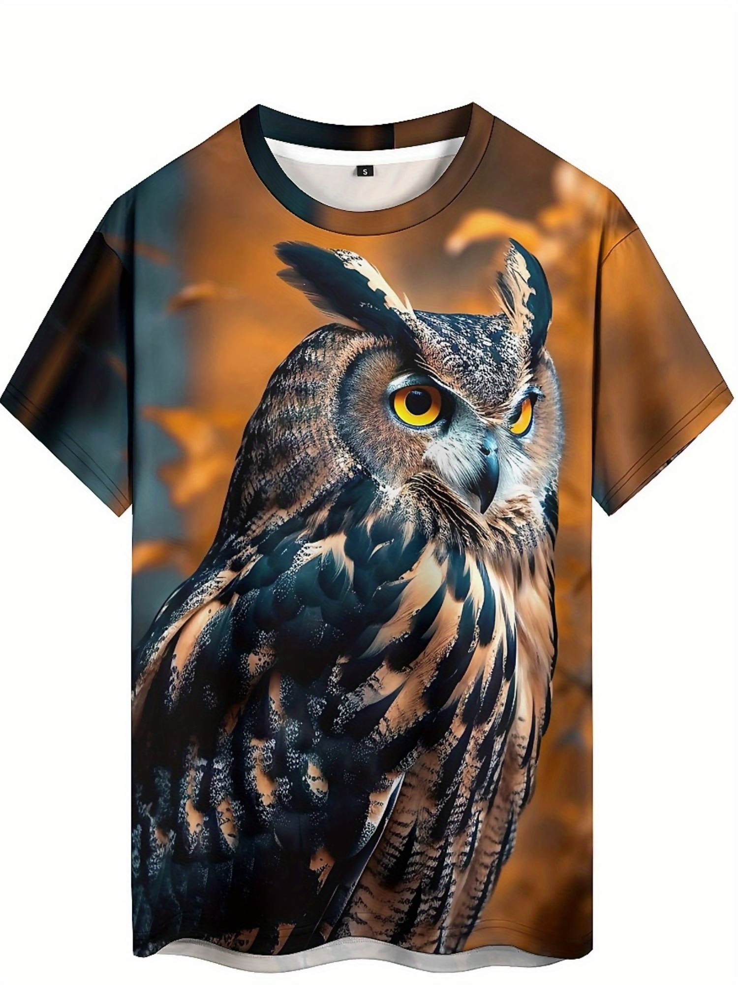 เสื้อยืดกราฟิกนกฮูกพิมพ์ลาย 3  - Tee Graphic Print บทวิจารณ์และราคา