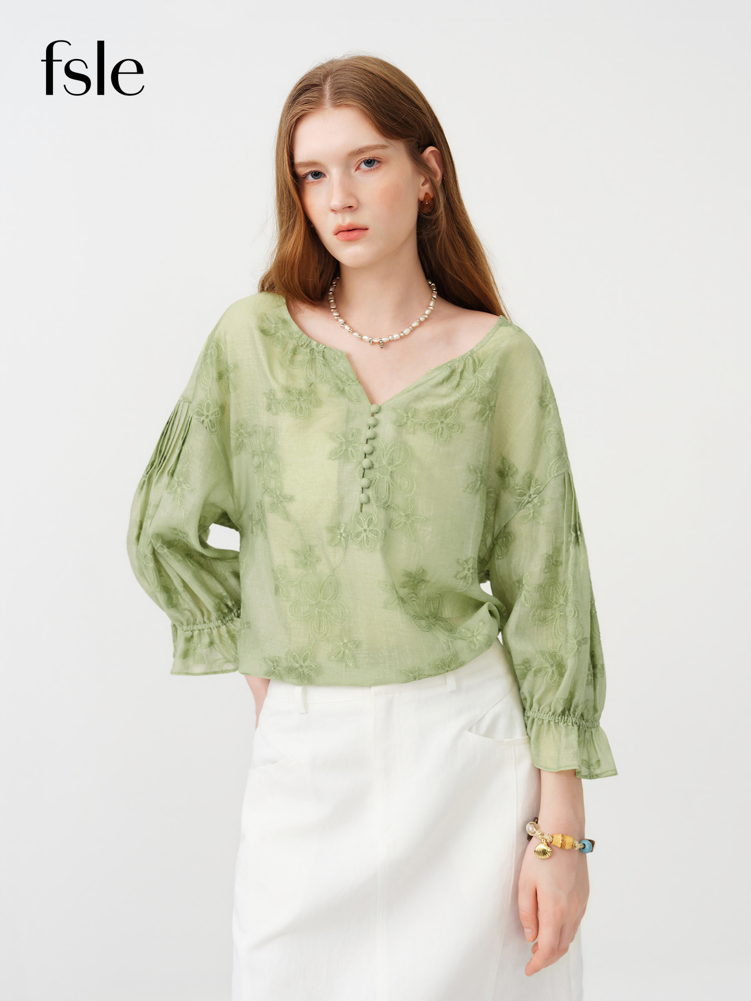 เสื้อเบลาส์เทนเซลทรงหลวมสำหรับ - Resort Shirt Floral บทวิจารณ์และราคา