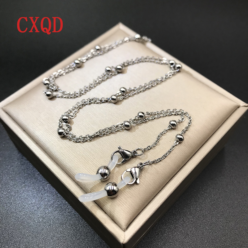 สแตนเลสโซ่ลูกปัดสีเงินสีทองสำห - Sunglass Retainer Cord บทวิจารณ์และราคา