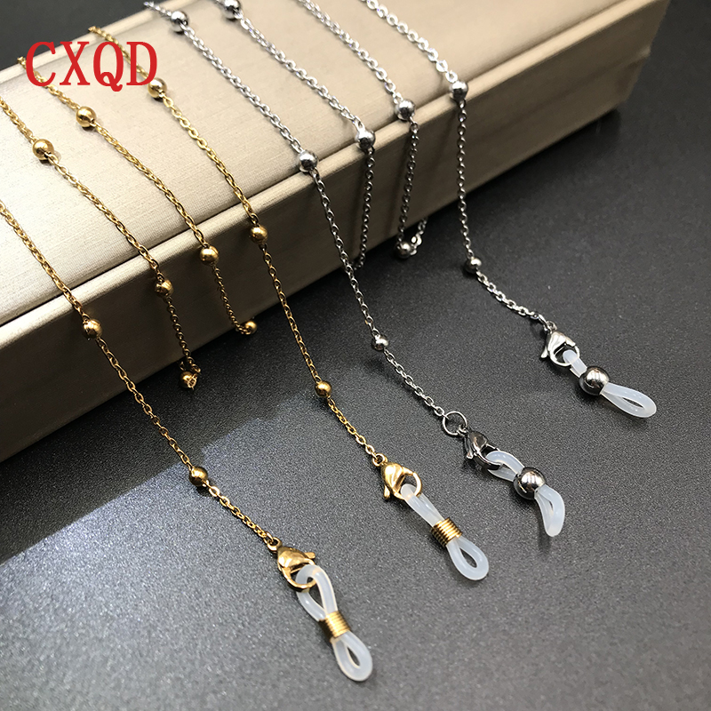 สแตนเลสโซ่ลูกปัดสีเงินสีทองสำห - Sunglass Retainer Cord บทวิจารณ์และราคา