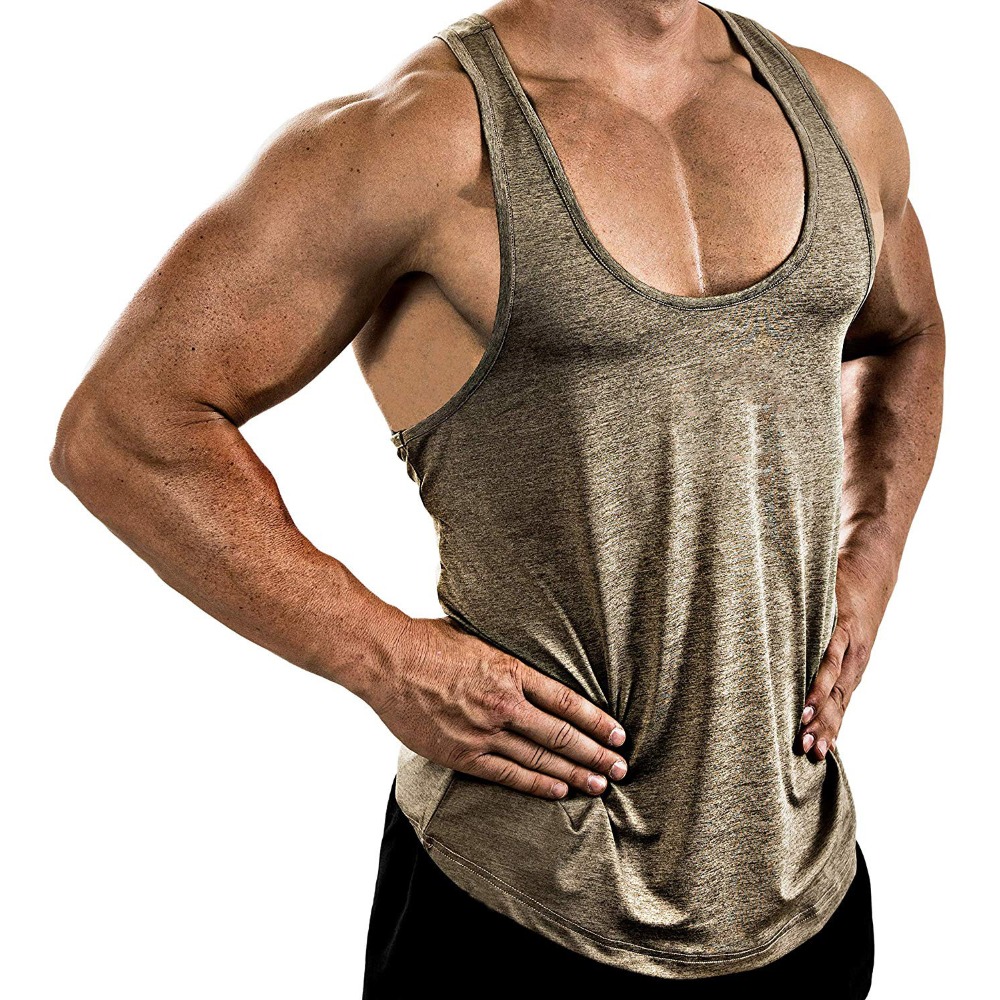 เสื้อกล้ามออกกำลังกายผู้ชาย คอ - Tank Top Muscle บทวิจารณ์และราคา