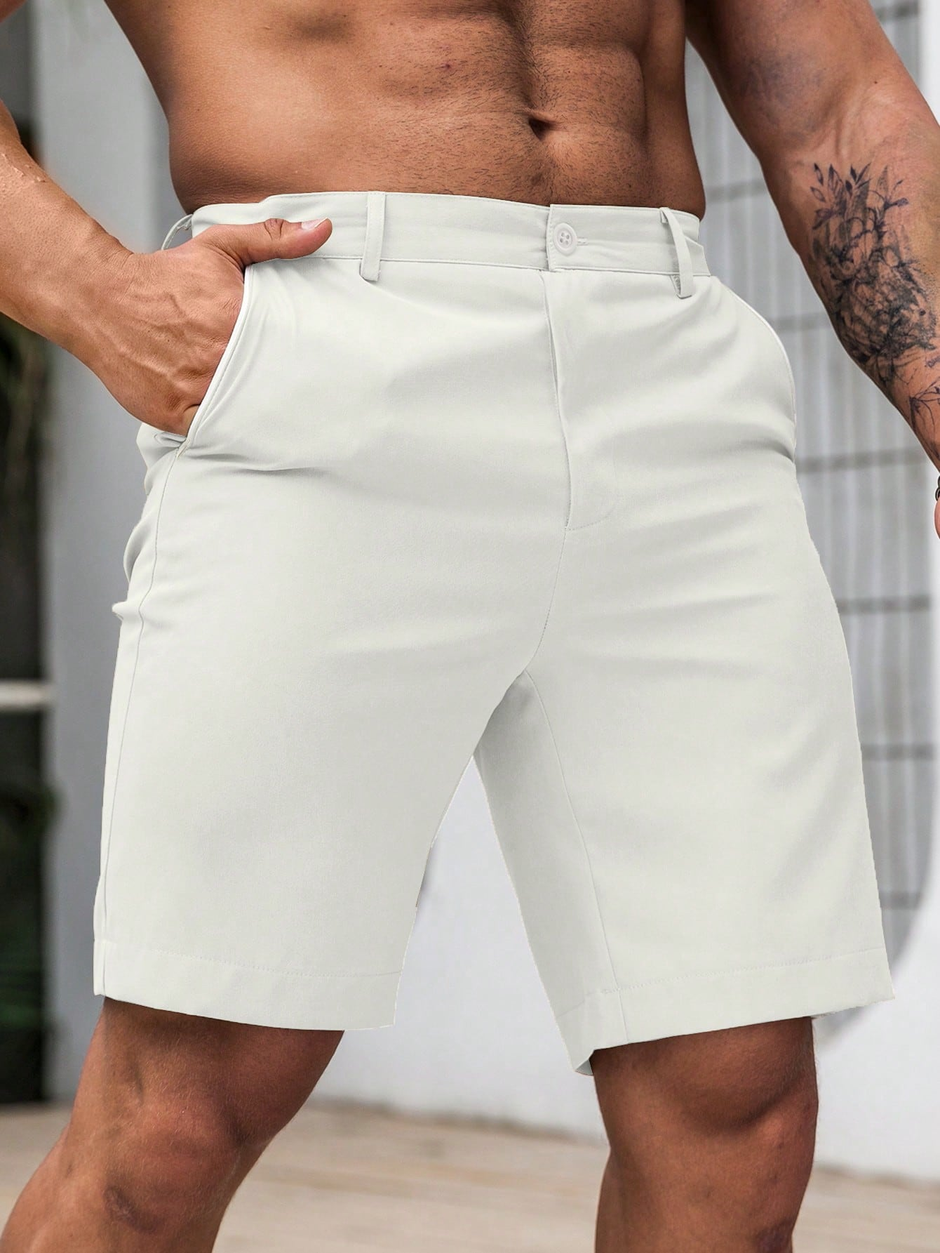กางเกงขาสั้นชิโน่ลำลองสำหรับผู - Shorts Chino Slim บทวิจารณ์และราคา