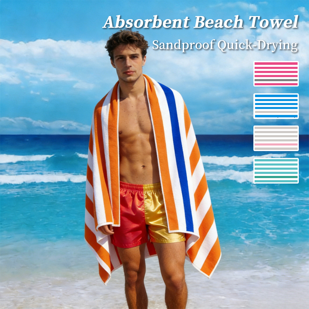 ผ้าขนหนูชายหาดลายทางสีสันสดใส  - Beach Towel Large บทวิจารณ์และราคา