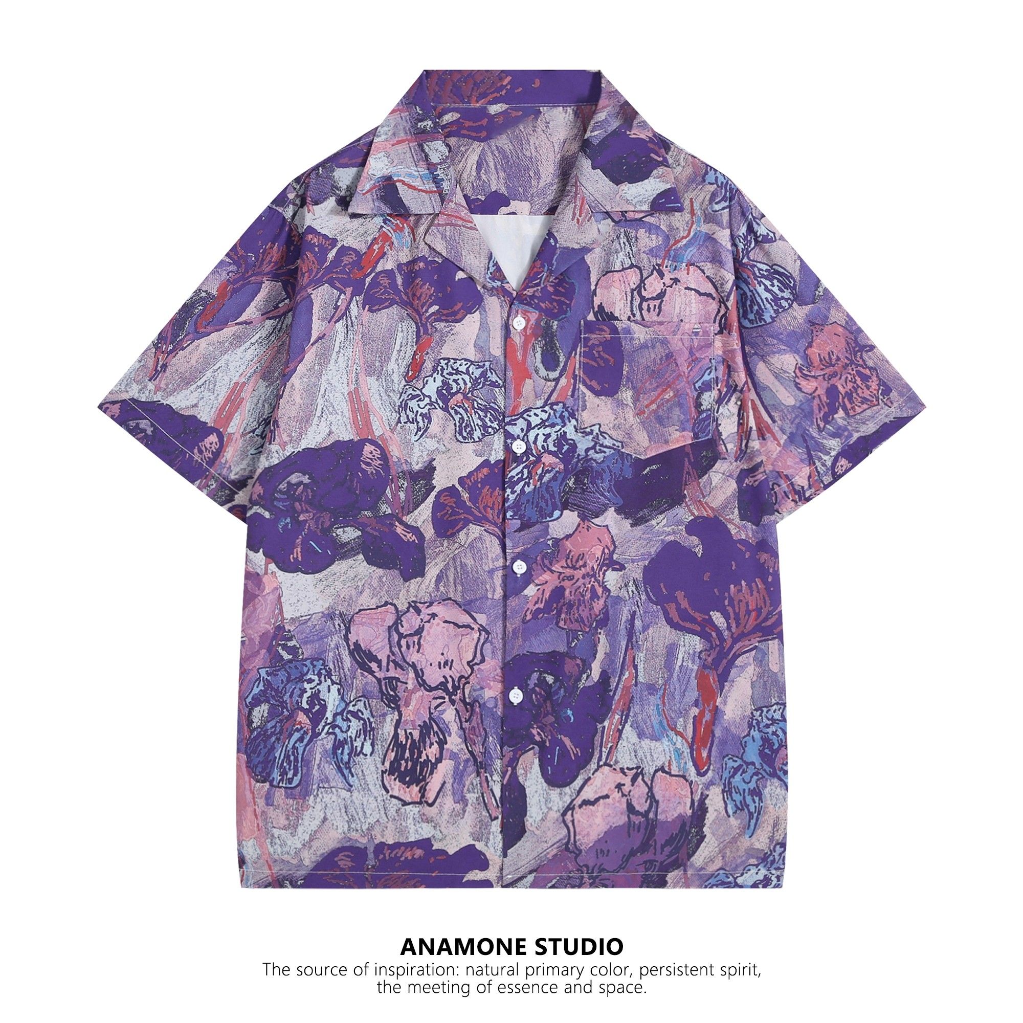 เสื้อเชิ้ตแขนสั้นคอกลมพิมพ์ลาย - Resort Shirt Floral บทวิจารณ์และราคา