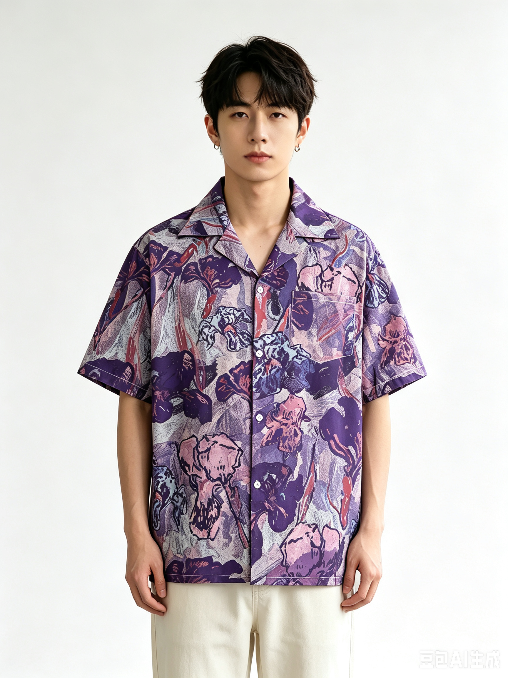 เสื้อเชิ้ตแขนสั้นคอกลมพิมพ์ลาย - Resort Shirt Floral บทวิจารณ์และราคา