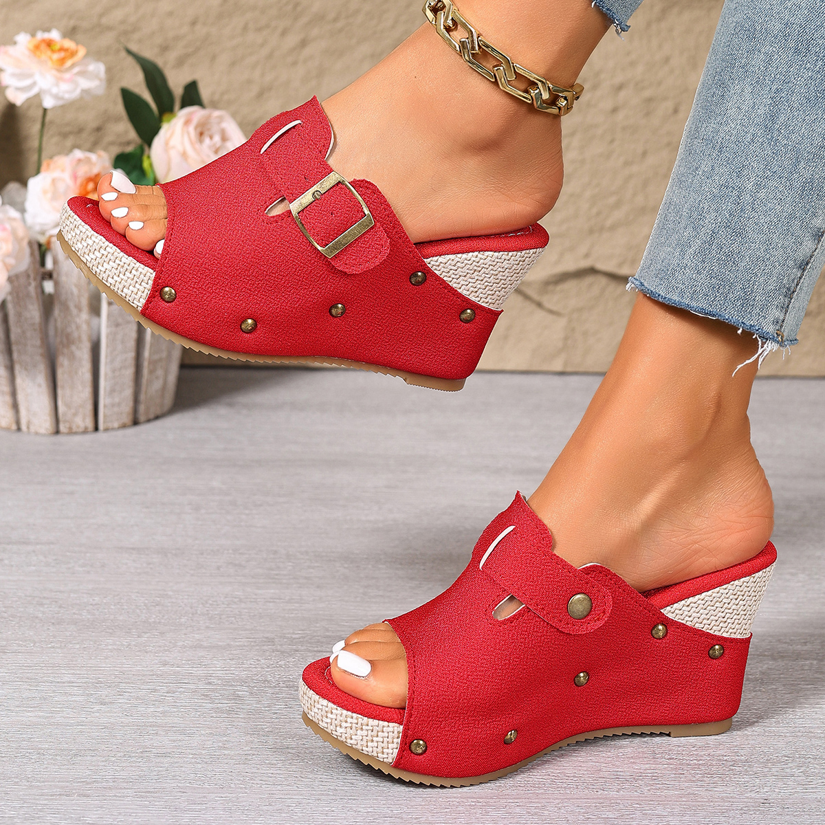 รองเท้าส้นเตารีดแบบสวมสำหรับผู - Espadrille Slip On บทวิจารณ์และราคา