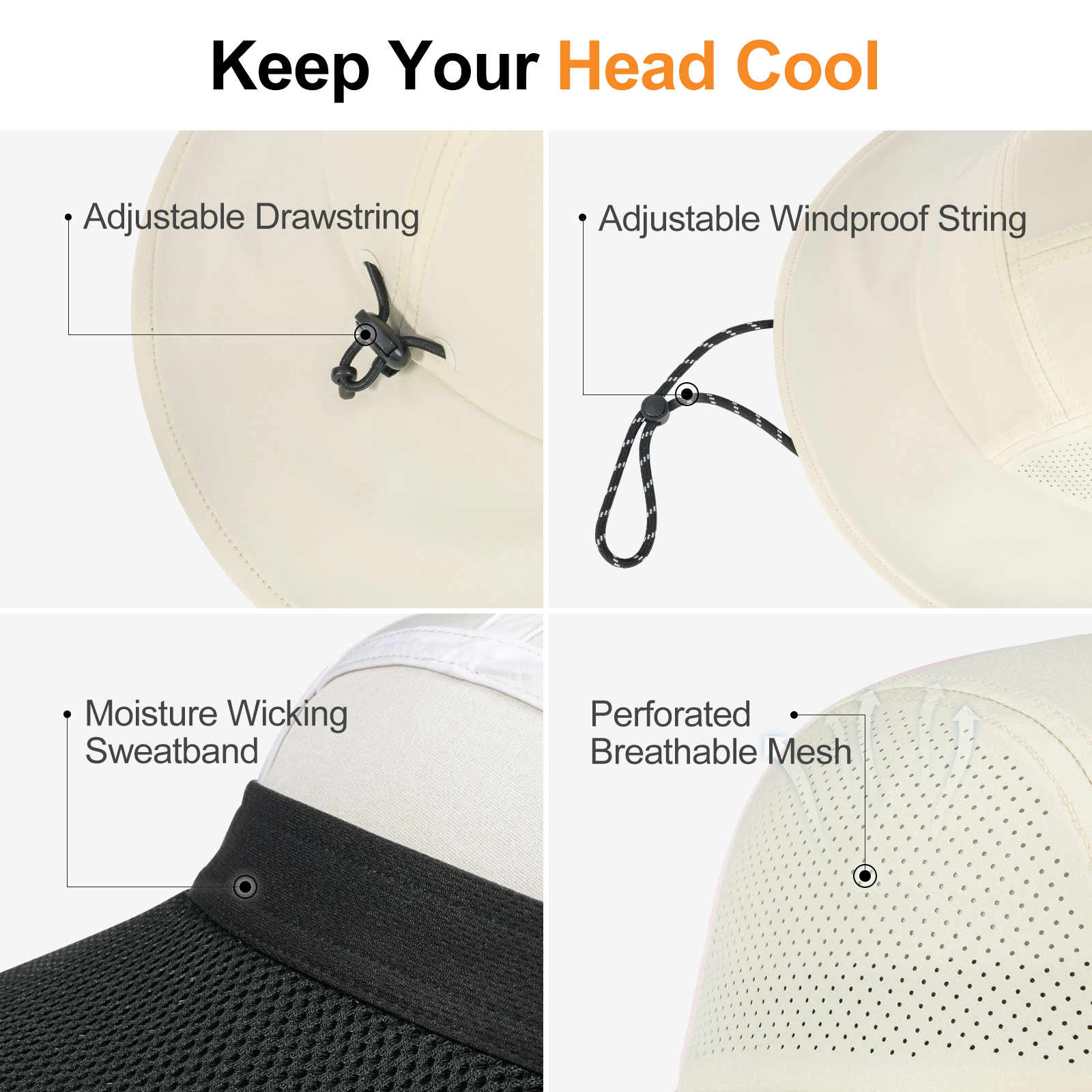 หมวกกันแดด FEINION สำหรับผู้หญ - Packable Hat Nylon บทวิจารณ์และราคา