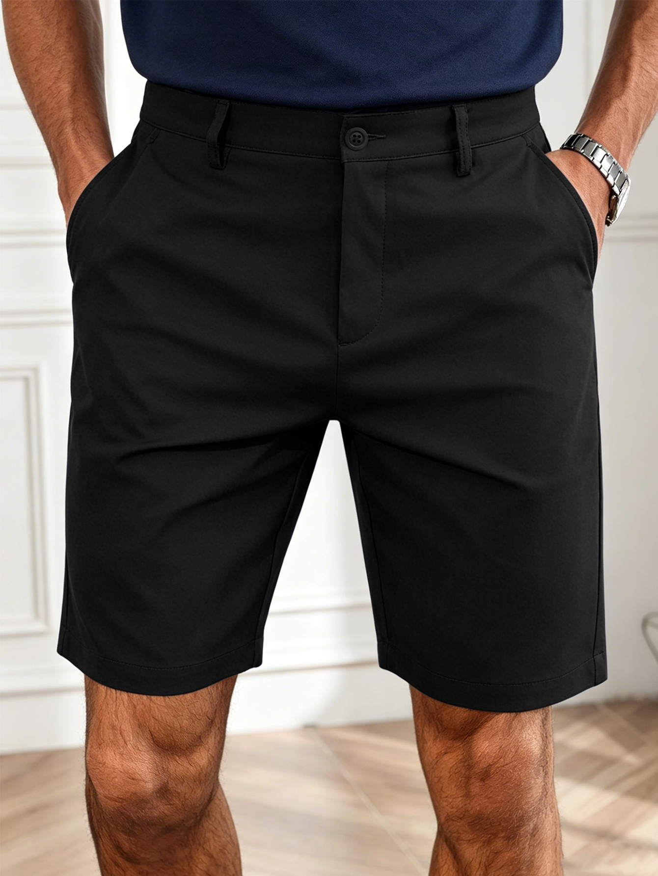 กางเกงขาสั้นชิโน่ผู้ชาย ผ้าสเต - Shorts Chino Slim บทวิจารณ์และราคา