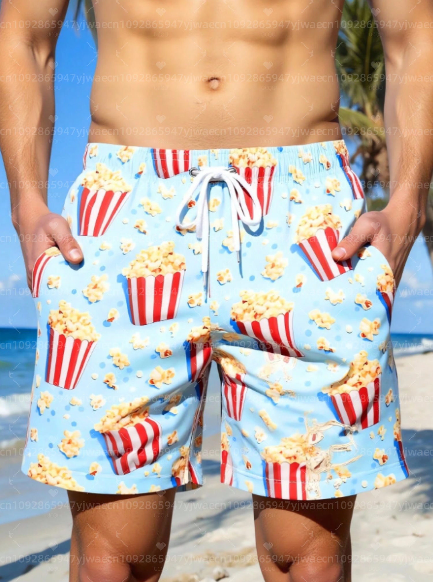 กางเกงขาสั้นชายหาดลายเบียร์สำห - Trunks Board Surf บทวิจารณ์และราคา