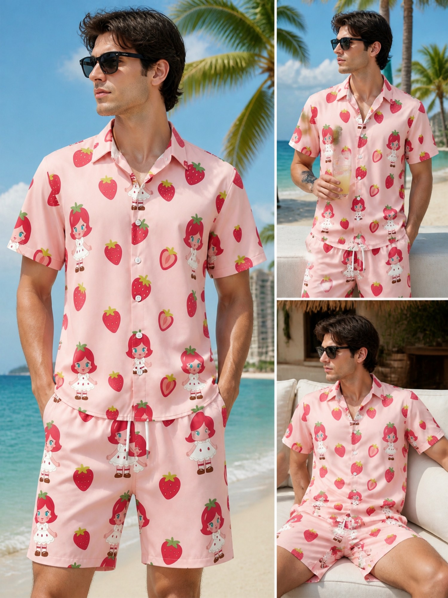 ชุดเสื้อเชิ้ตแขนสั้นลายดอกไม้ส - Resort Shirt Floral บทวิจารณ์และราคา