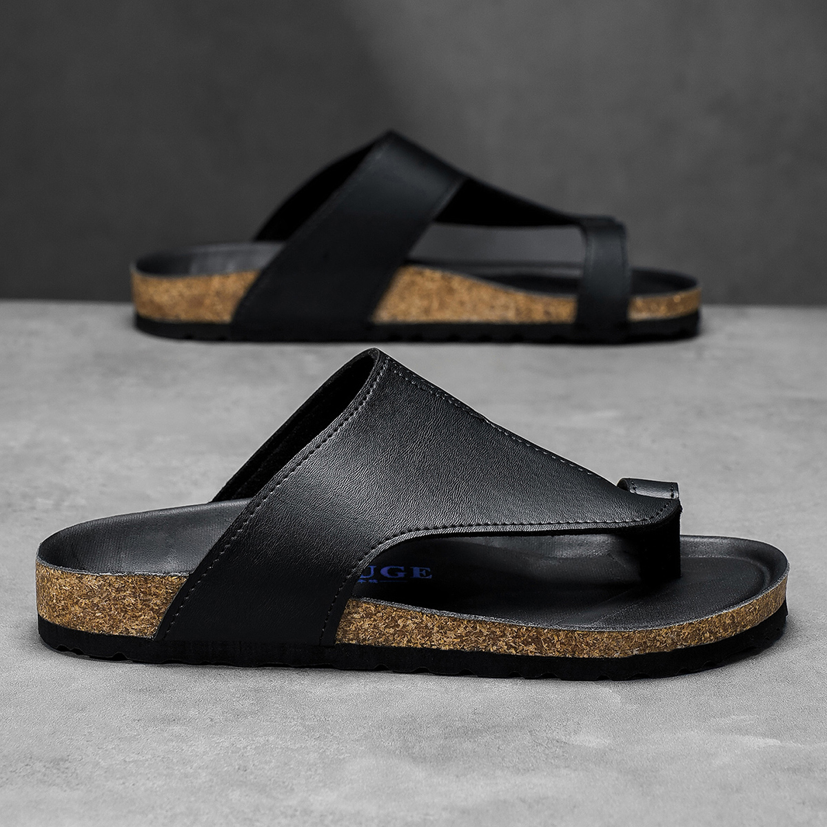 ขนาดใหญ่ 48 49 รองเท้าแตะ Cork - Flip Flop Leather Men บทวิจารณ์และราคา
