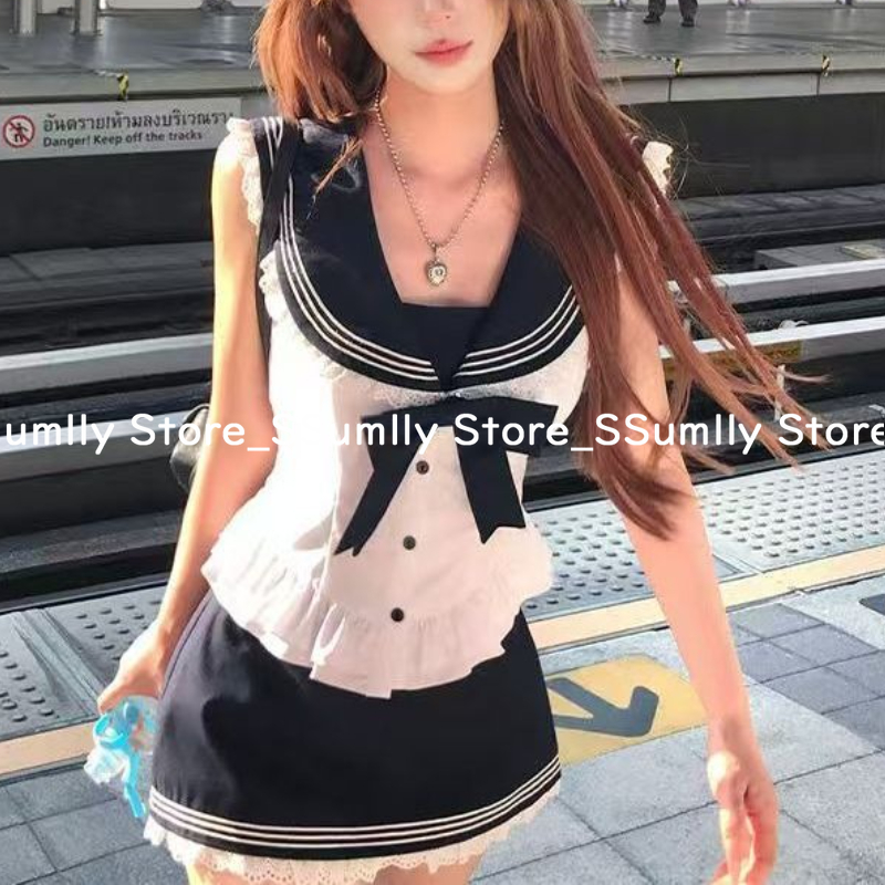 วิทยาลัยสไตล์หวาน 2 ชิ้นชุดผู้ - Shirt Camp Collar บทวิจารณ์และราคา