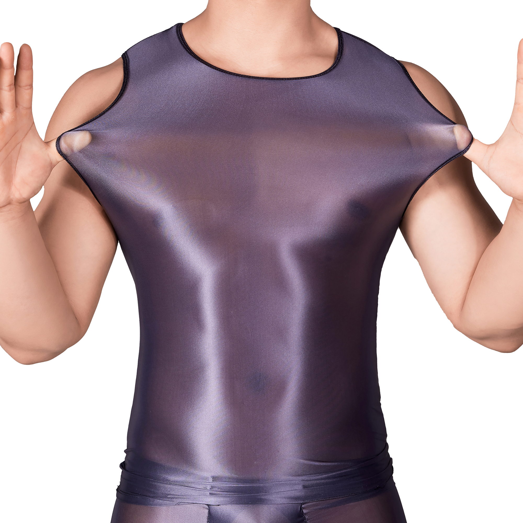 เสื้อยืดแขนกุดผู้ชายสีพื้น ทรง - Tank Top Muscle บทวิจารณ์และราคา