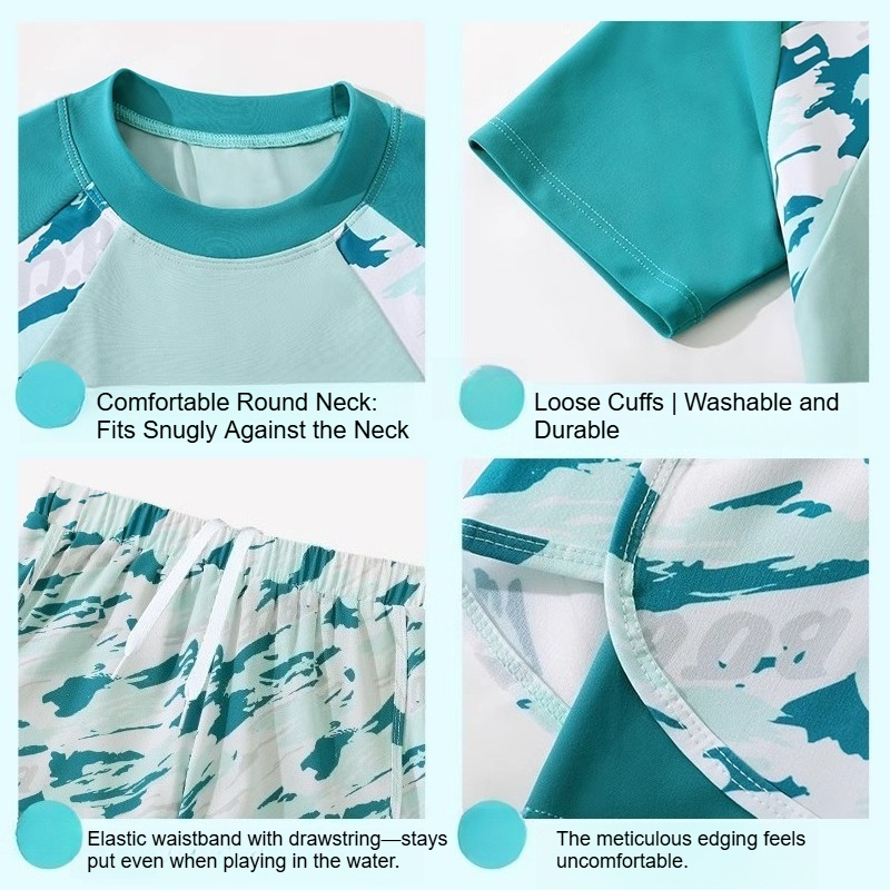 ชุดว่ายน้ำเด็กชายแบบสองชิ้น ปี - Swim Trunk Quick Dry บทวิจารณ์และราคา