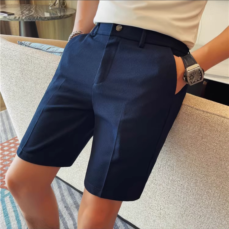 กางเกงขาสั้นฤดูร้อนเอวยางยืดผู - Shorts Chino Slim บทวิจารณ์และราคา