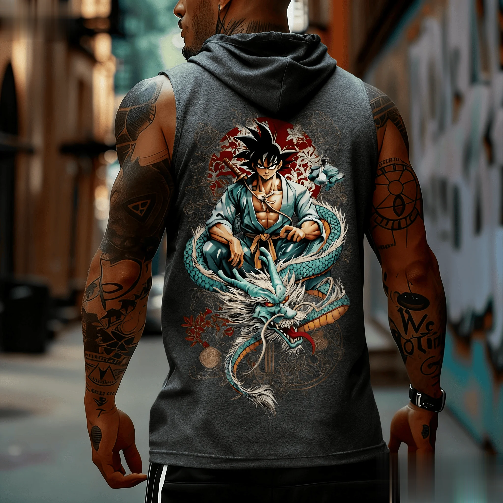 เสื้อกล้ามมีฮู้ดลายดราก้อนบอล  - Tank Top Muscle บทวิจารณ์และราคา