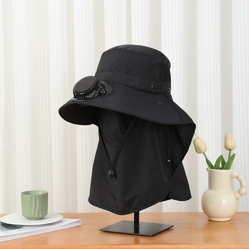 หมวกพัดลมพลังงานแสงอาทิตย์ปีกก - Bucket Hat Straw บทวิจารณ์และราคา