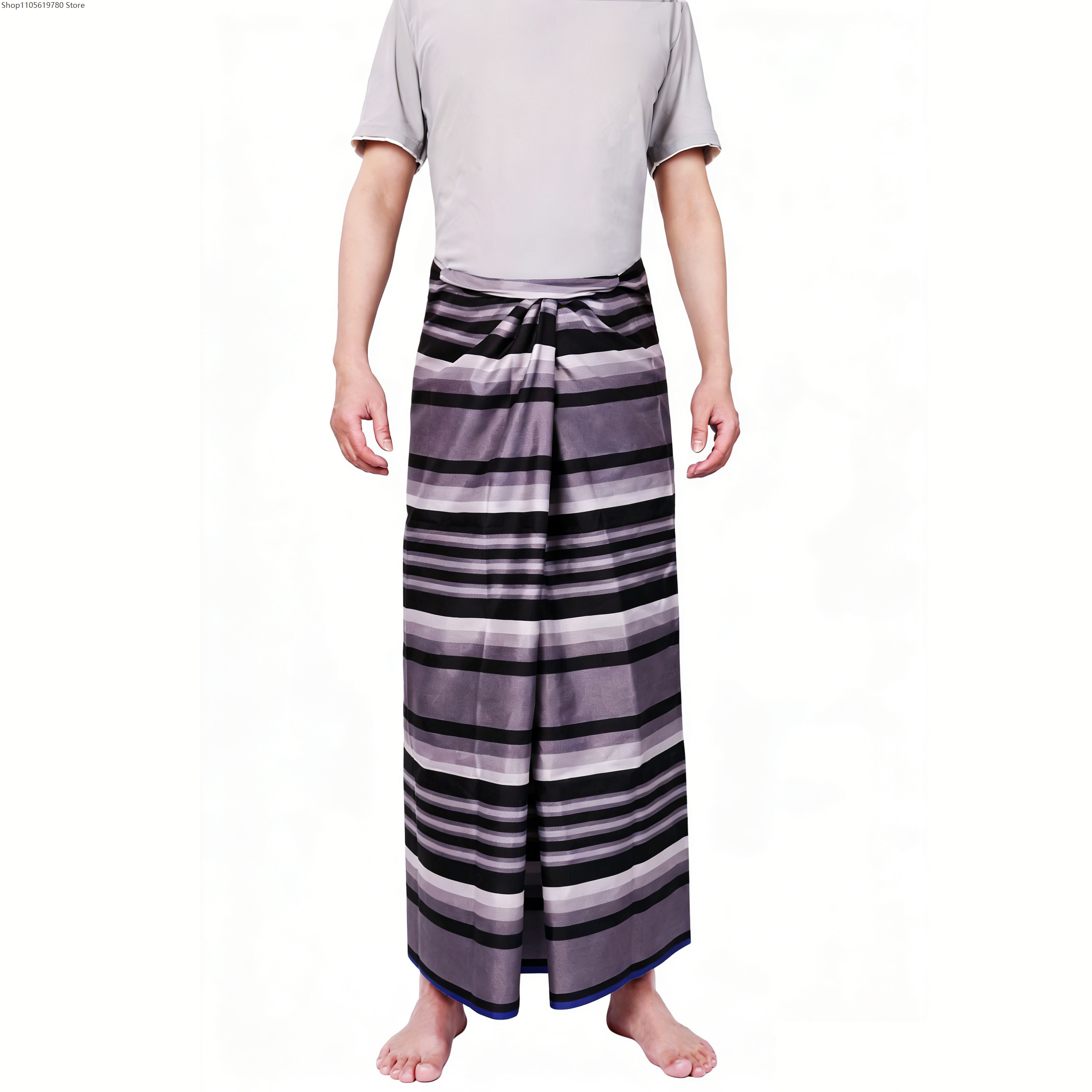 ผ้าซิ่นบาติกแบบดั้งเดิมสำหรับผ - Sarong Men Wrap บทวิจารณ์และราคา