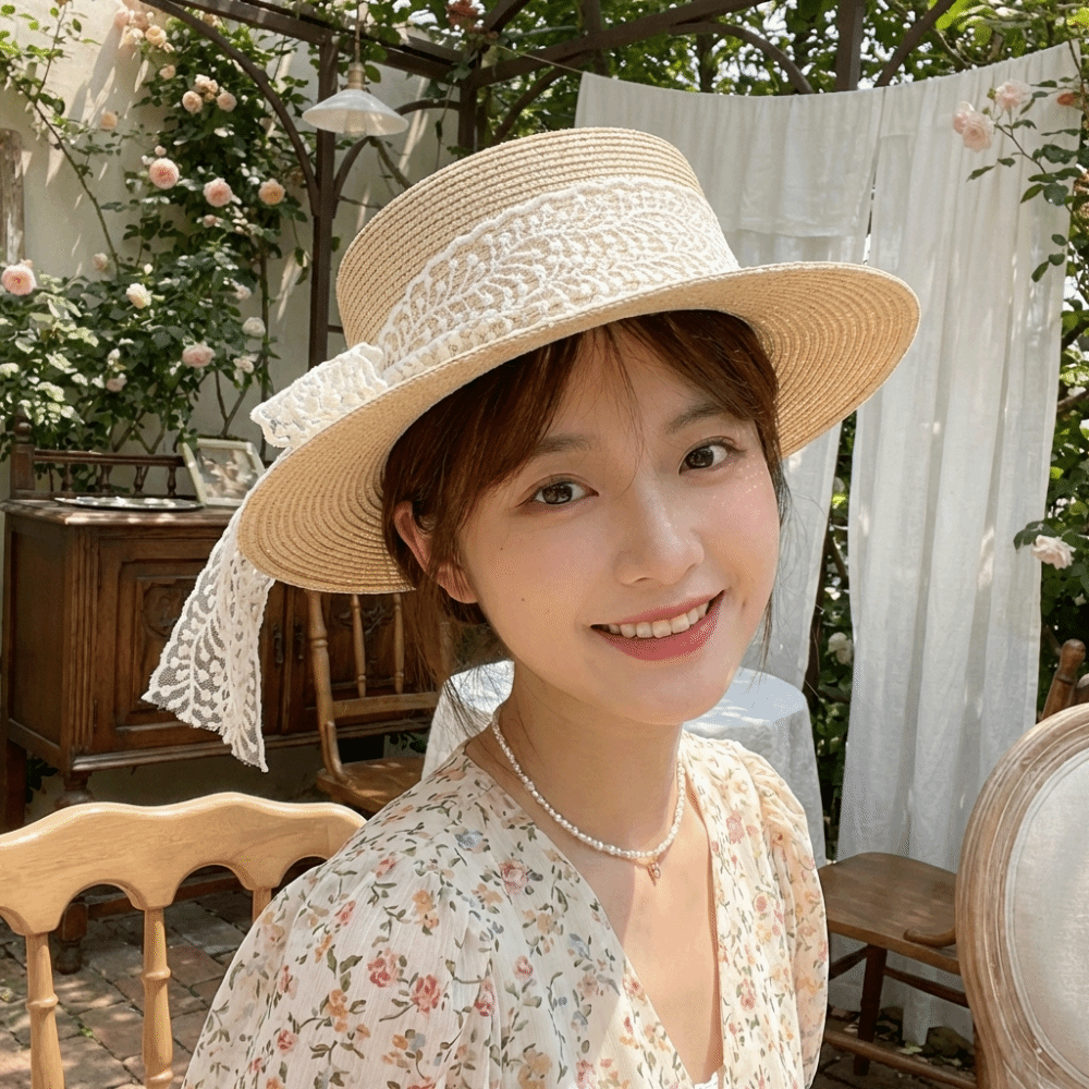 อุปกรณ์เสริมสไตล์ หมวกฟางประดั - Bucket Hat Straw บทวิจารณ์และราคา