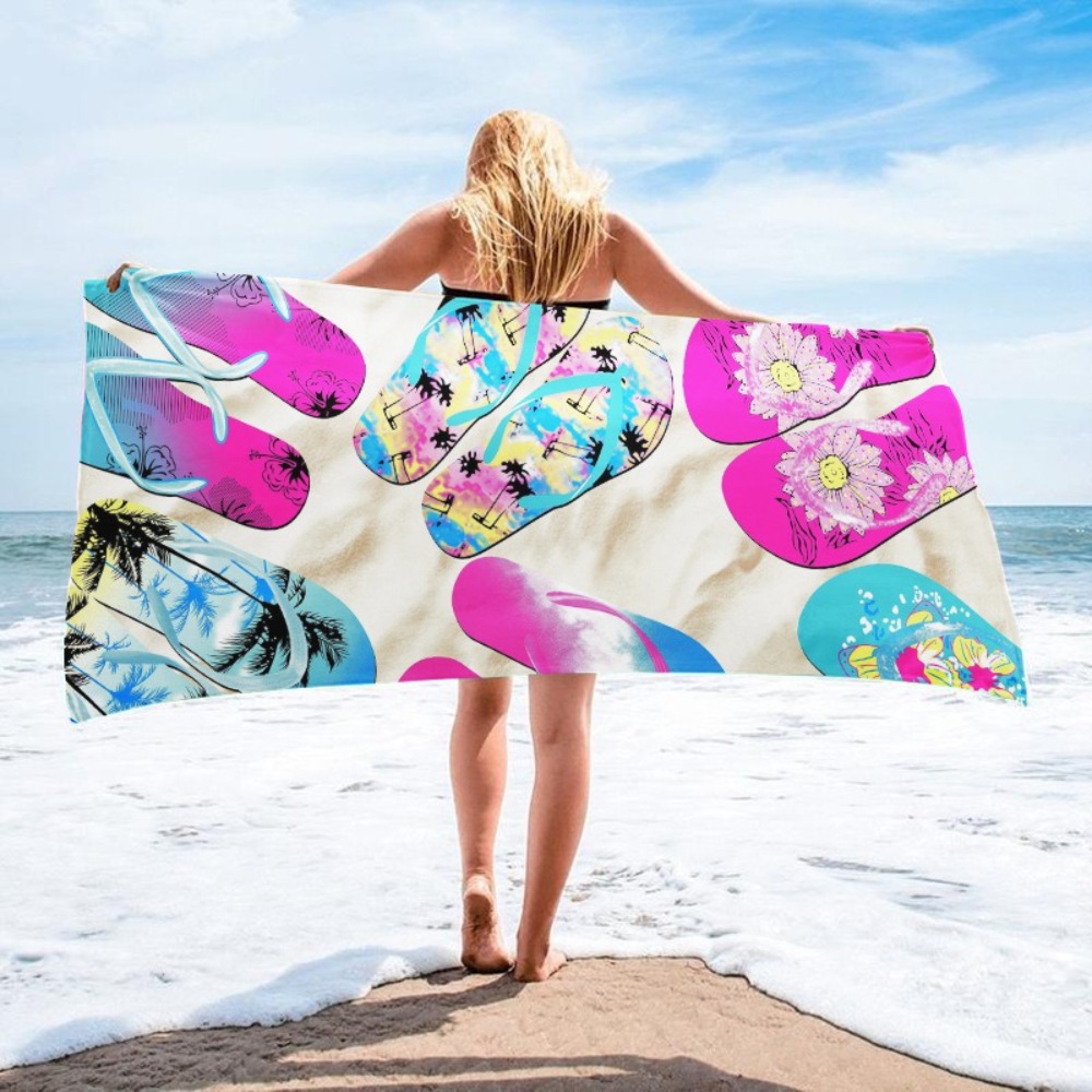 ผ้าห่มชายหาดขนาดใหญ่ 1 ผืน ผ้า - Beach Towel Large บทวิจารณ์และราคา