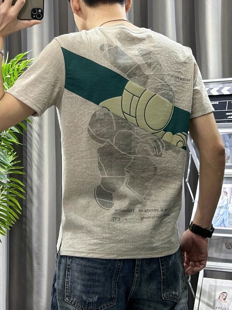 เสื้อผู้ชายสีขาวผ้าลินินเสื้อพ - Short Linen Drawstring บทวิจารณ์และราคา