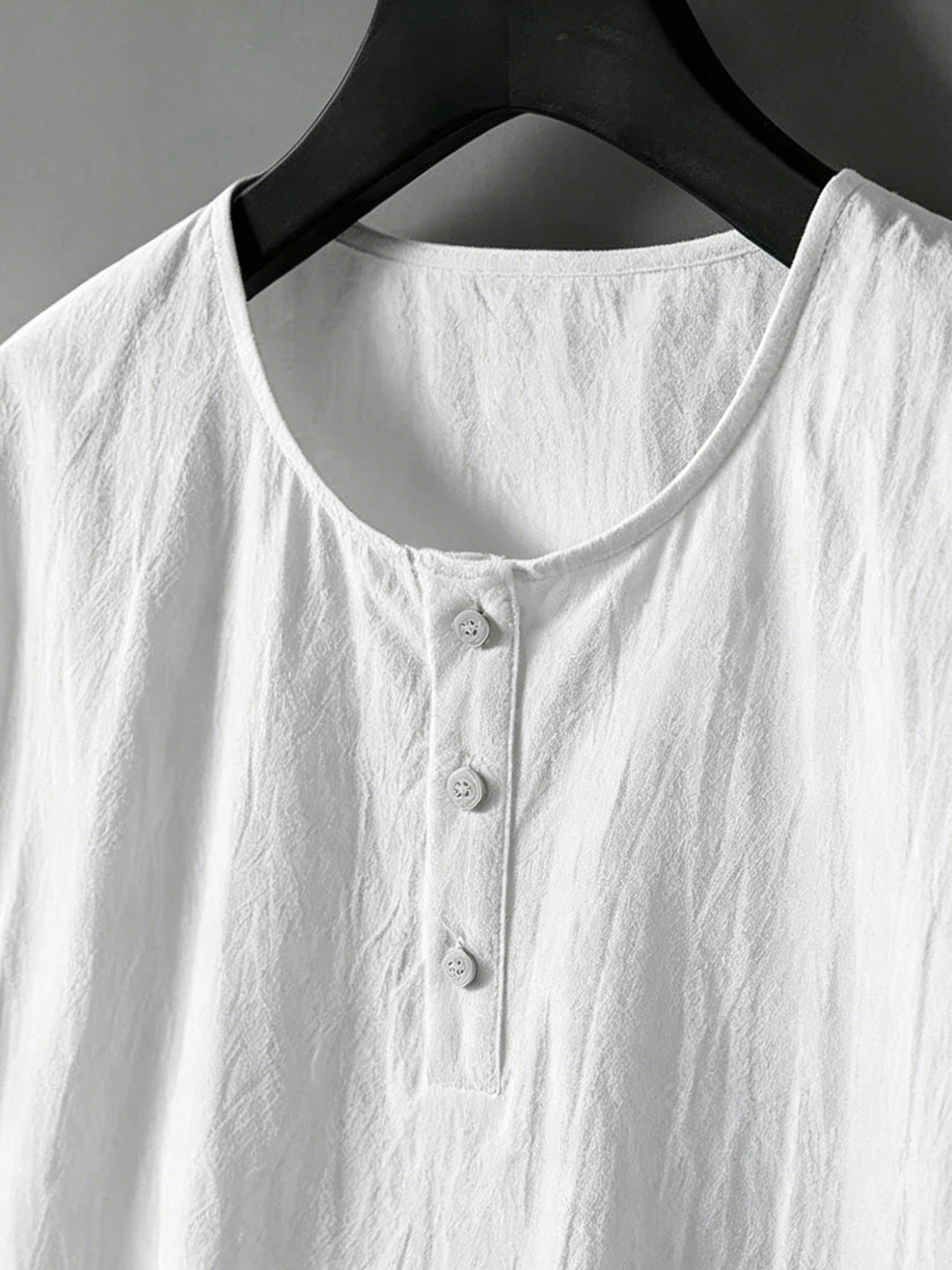 ชุดเซ็ต 2 ชิ้น เสื้อเฮนลีย์ผ้า - Linen Shirt Breathable บทวิจารณ์และราคา