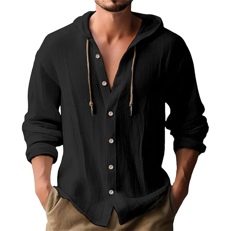 เสื้อเชิ้ตแขนยาวลําลองผู้ชายสี - Short Linen Drawstring บทวิจารณ์และราคา