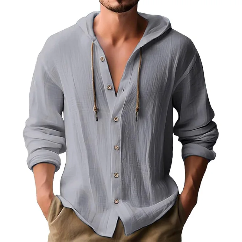เสื้อเชิ้ตแขนยาวลําลองผู้ชายสี - Short Linen Drawstring บทวิจารณ์และราคา