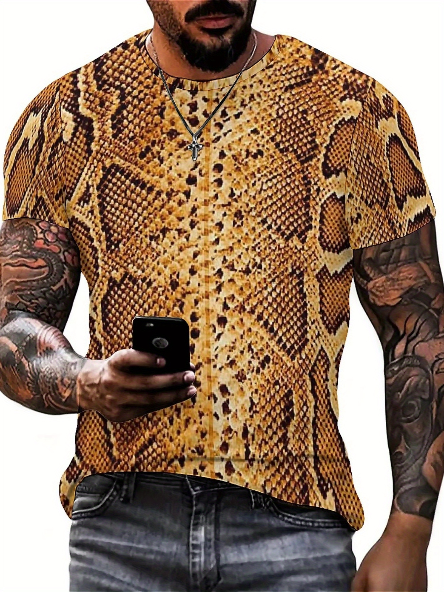 เสื้อยืดกราฟิกงูพิมพ์ลาย 3D สำ - Tee Graphic Print บทวิจารณ์และราคา