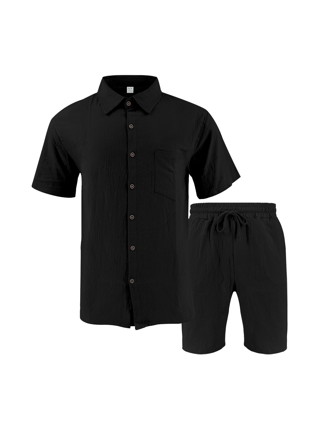 ชุดเซ็ตสองชิ้นผ้าลินินสำหรับผู - Linen Shirt Breathable บทวิจารณ์และราคา