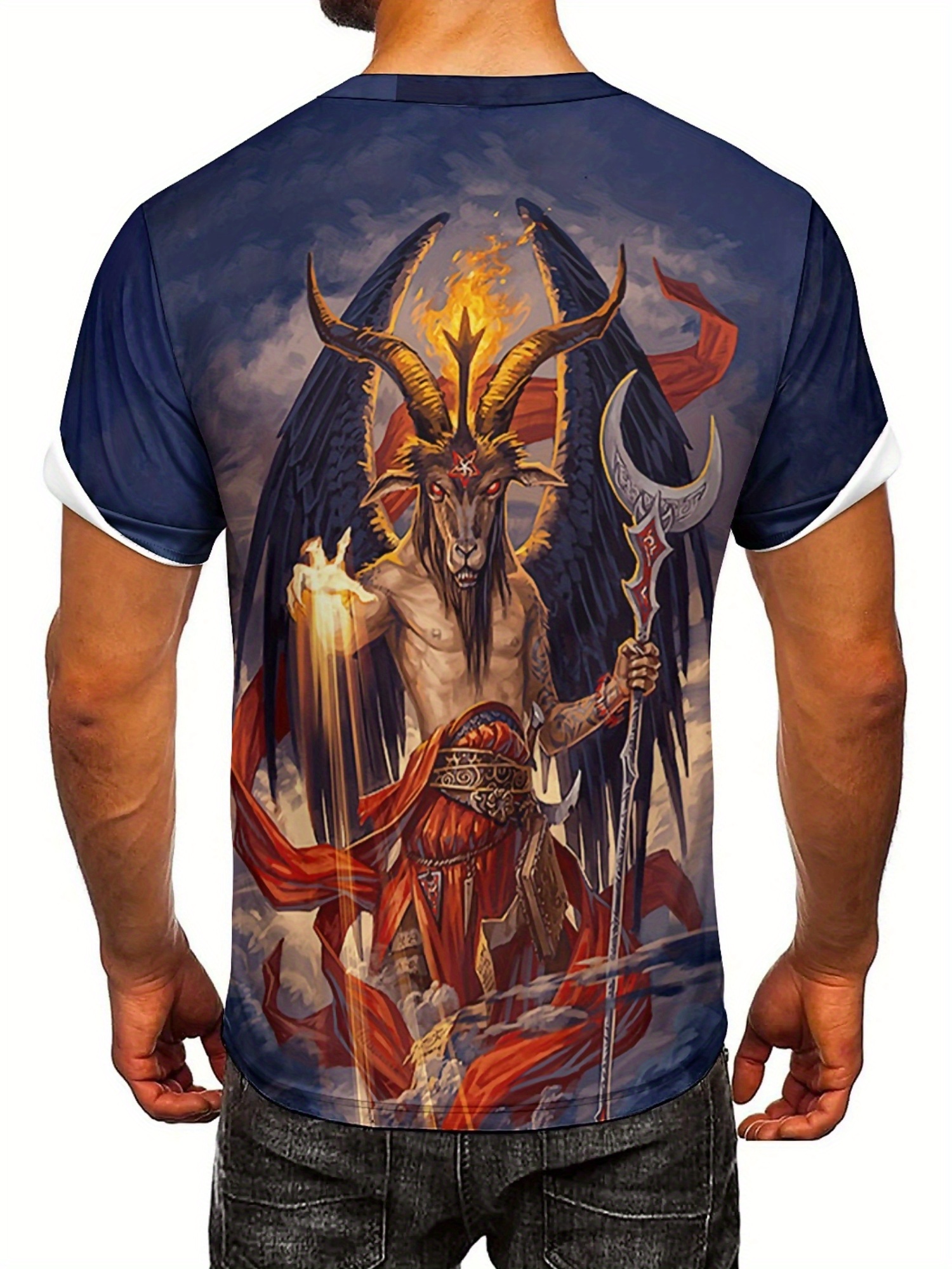 เสื้อยืดพิมพ์ลายปีศาจ 3D สำหรั - Tee Graphic Print บทวิจารณ์และราคา