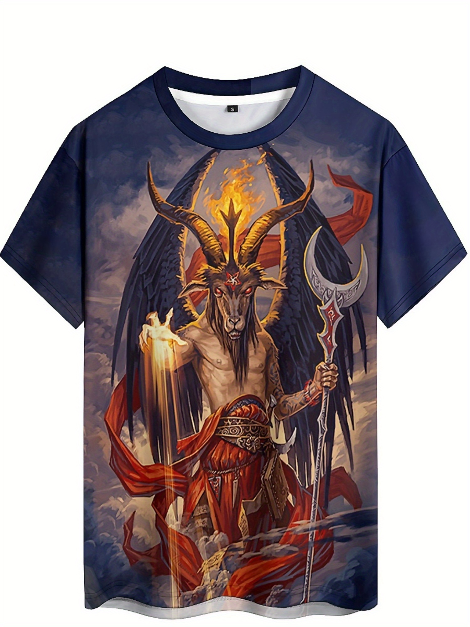 เสื้อยืดพิมพ์ลายปีศาจ 3D สำหรั - Tee Graphic Print บทวิจารณ์และราคา
