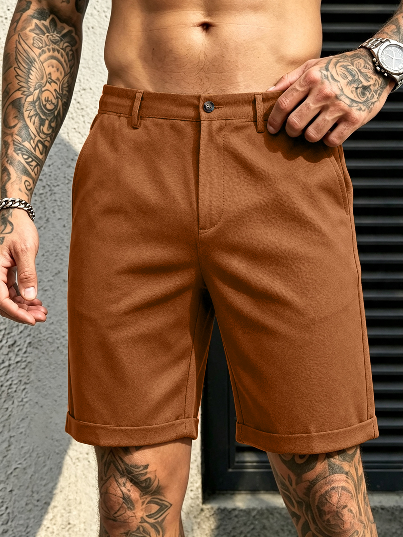 กางเกงขาสั้นทรงสลิมฟิตสำหรับผู - Shorts Chino Slim บทวิจารณ์และราคา