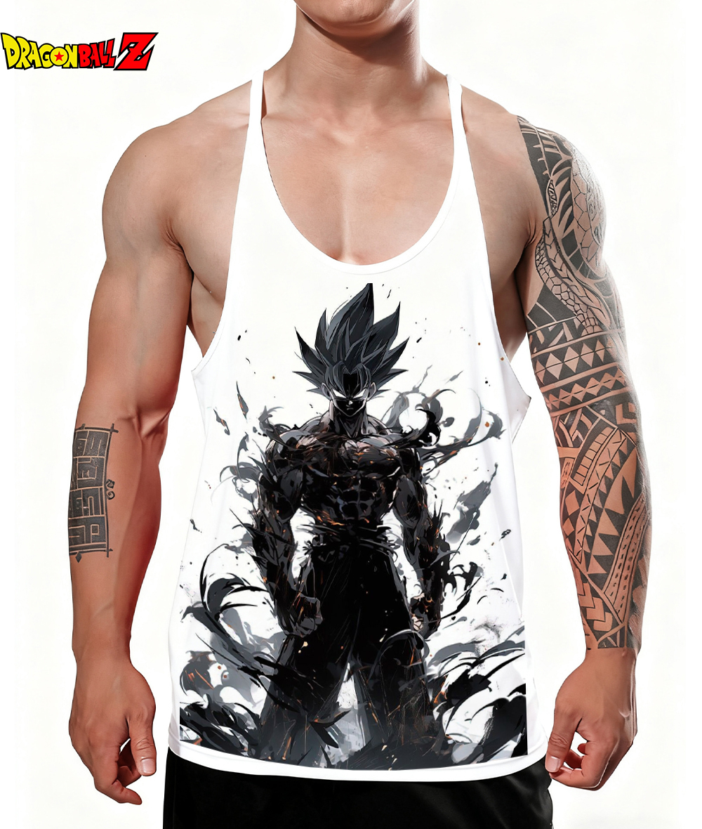 เสื้อกล้ามผู้ชายลายโกคูใหม่ ผ้ - Tank Top Muscle บทวิจารณ์และราคา